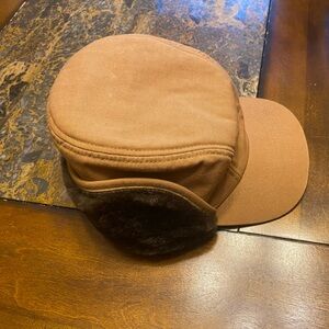 Broner Men's Cap with Ear Flaps canvas and fleece warm